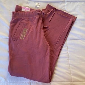 NWT Victoria’s Secret pink boyfriend fit sweatpants